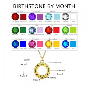 Personalized Birthstone Necklace JEWJONE101233